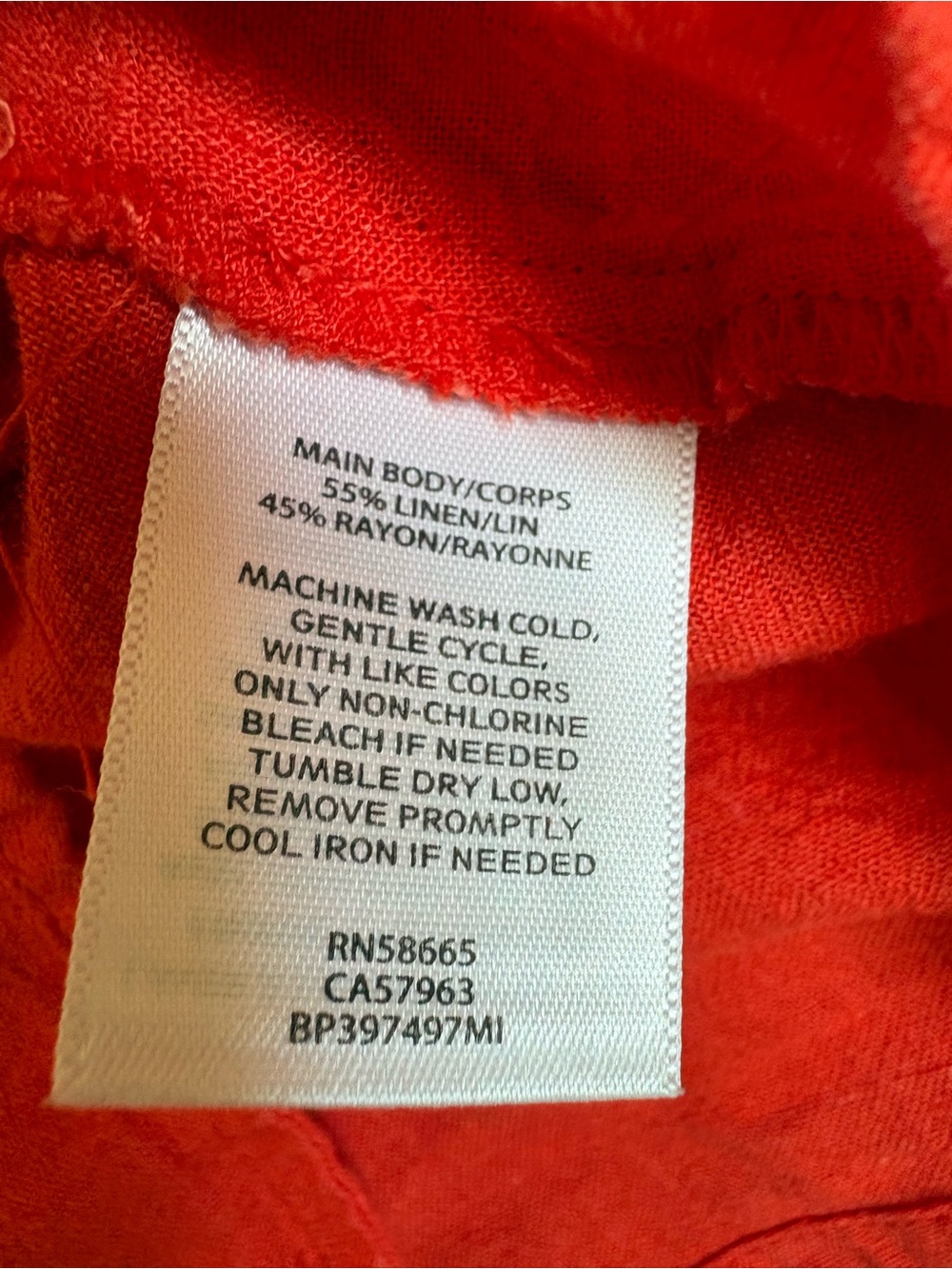 bp Red/Orange Button-Front Adjustable Spaghetti Strap Cami sz M - Picture 9 of 11